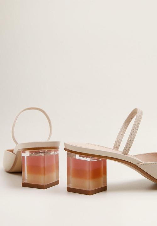 MANGO - Chloe colour-block heel - beige