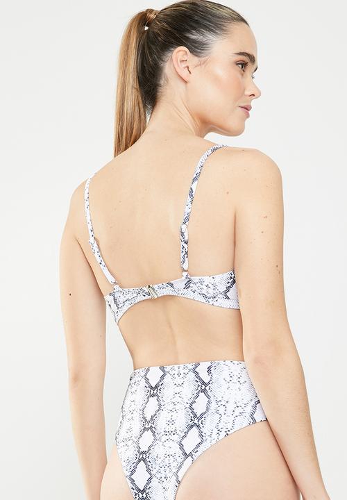 MSH - St baths bikini top - navy & white