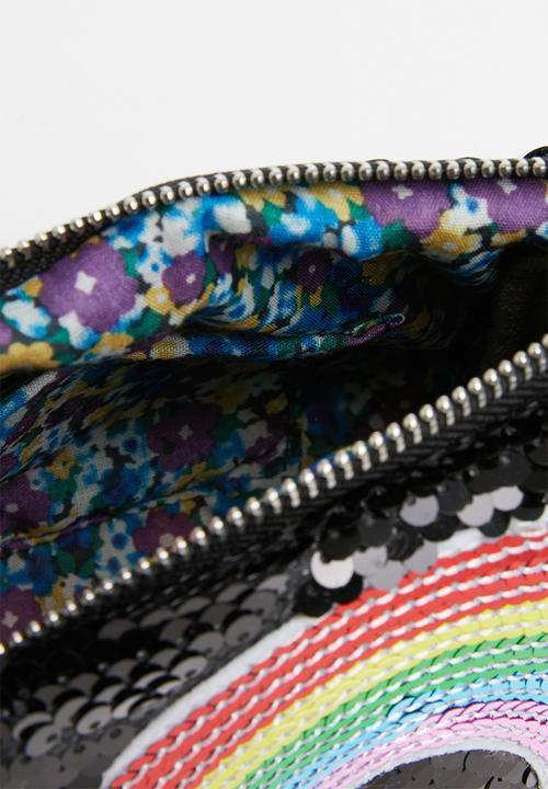 Pop Candy - Rainbow sequin sling bag - black