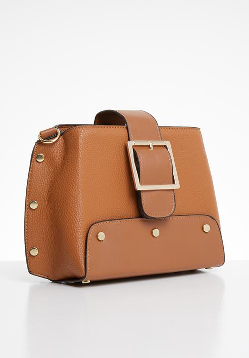Superbalist - Stud detail cross body bag - brown