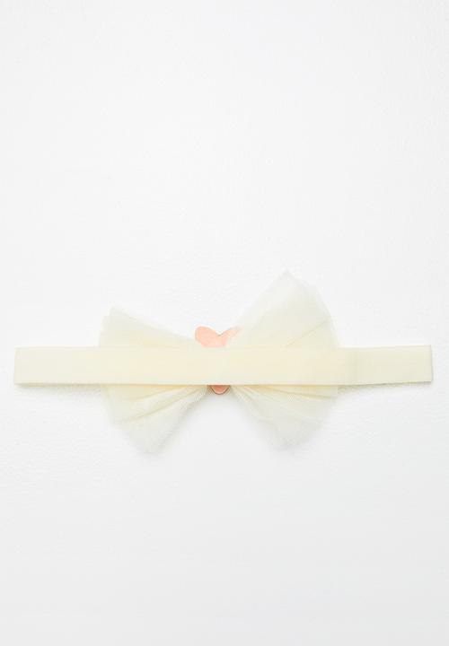 Pop Candy - Bow headband - cream & gold