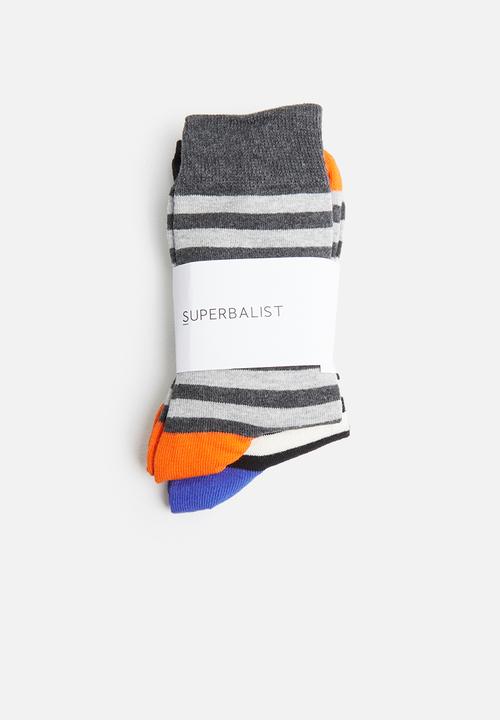 Superbalist - 2-pack striped toe block socks - multi