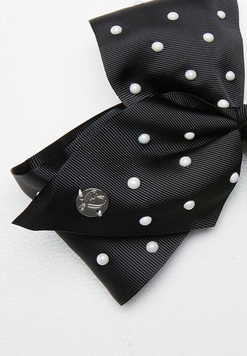 Pop Candy - Polka dot bow clip - black