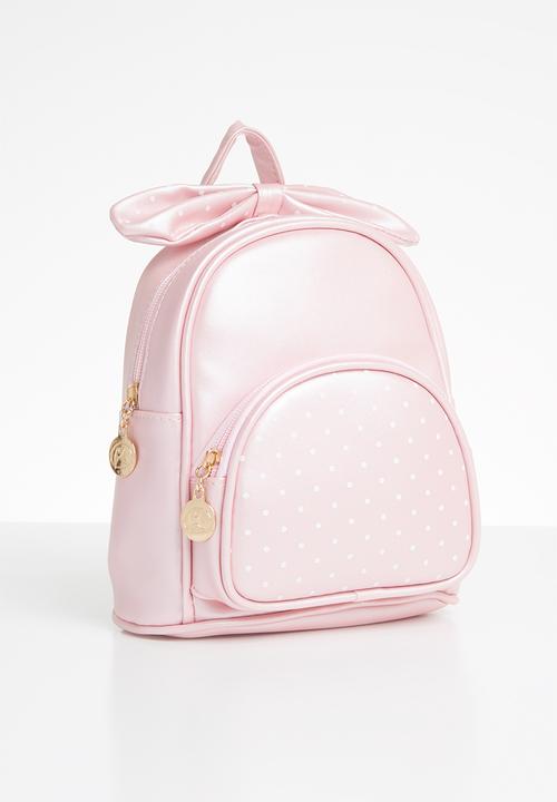 Pop Candy - Pearlised backpack - pink & white