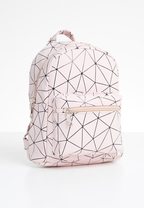 Pop Candy - Geometric backpack -  pink & black