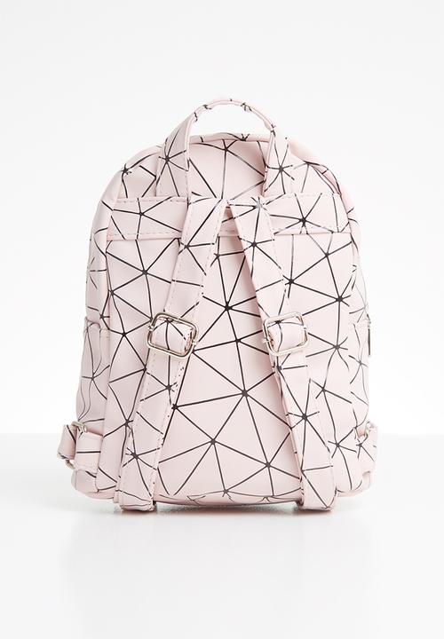 Pop Candy - Geometric backpack -  pink & black