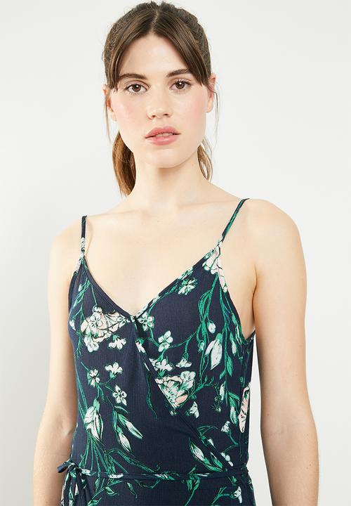 Cotton On - Woven Lucia strappy wrap dress - navy