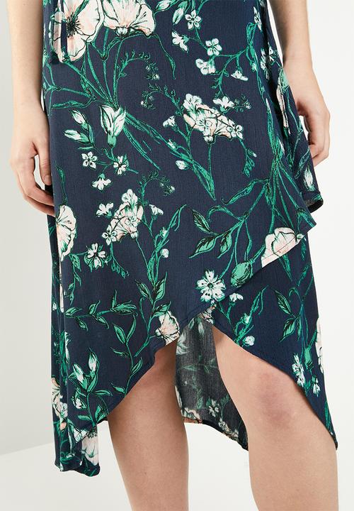 Cotton On - Woven Lucia strappy wrap dress - navy