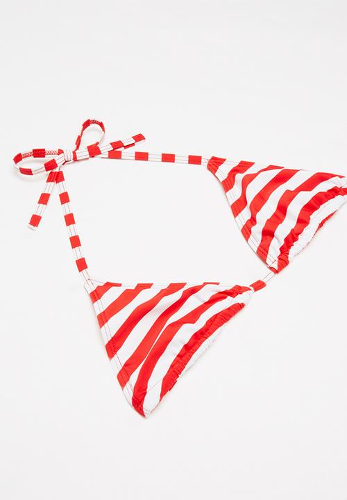 Pop Candy - Stripe bikini - red & white 