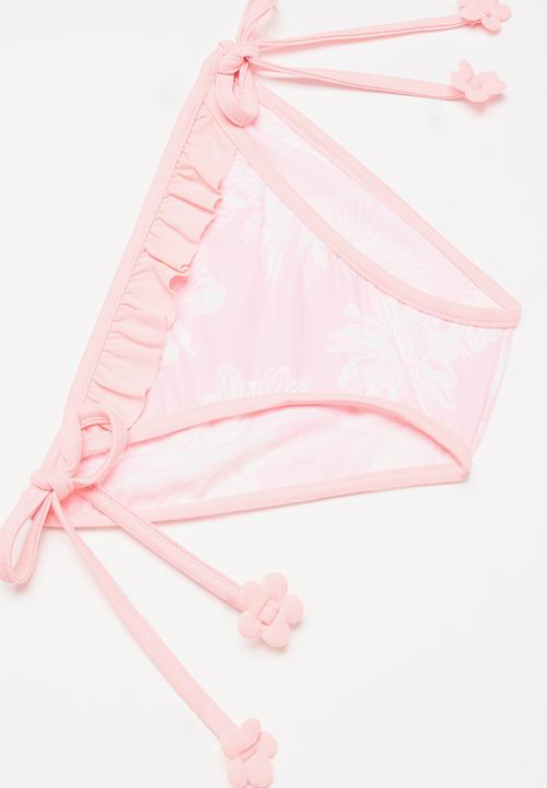 Pop Candy - Printed 2 piece set - pink & white 