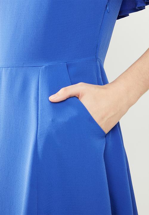 c(inch) - Bardot fit and flare dress - blue