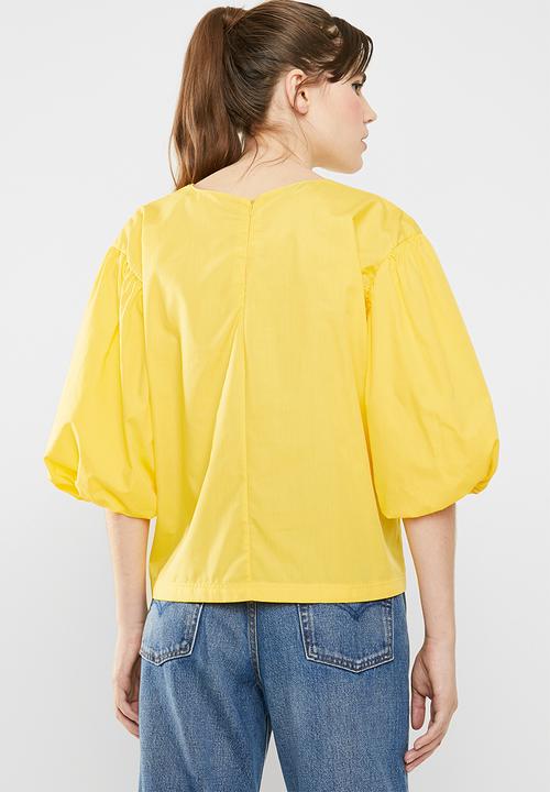 c(inch) - Structured volume sleeve blouse - yellow