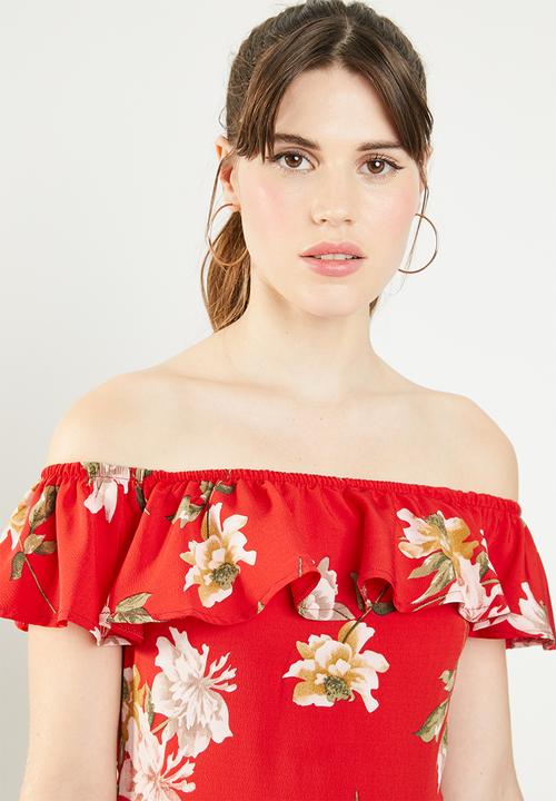 c(inch) - Bardot fit and flare dress - multi