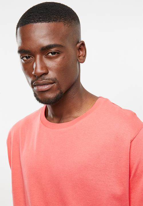 Brave Soul - Harrele longer length tee - pink