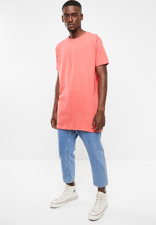 Brave Soul - Harrele longer length tee - pink