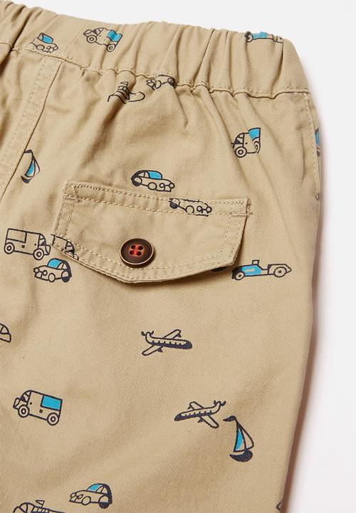 Pop Candy - Printed clamdigger shorts - beige