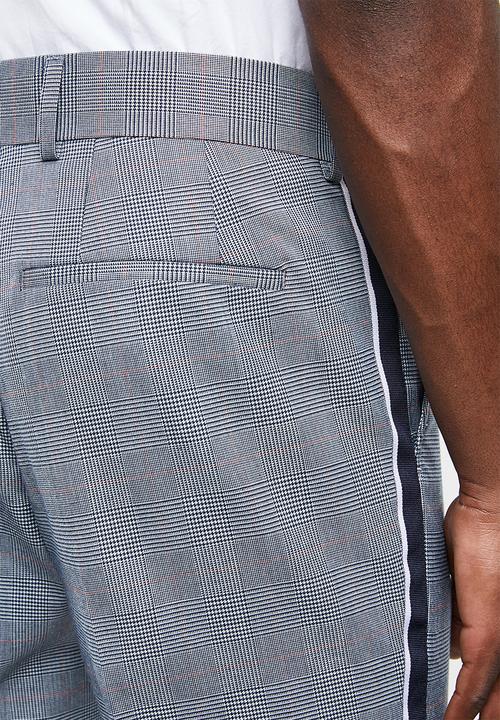 Only & Sons - Gerhard check antifit  pants - blue & grey 