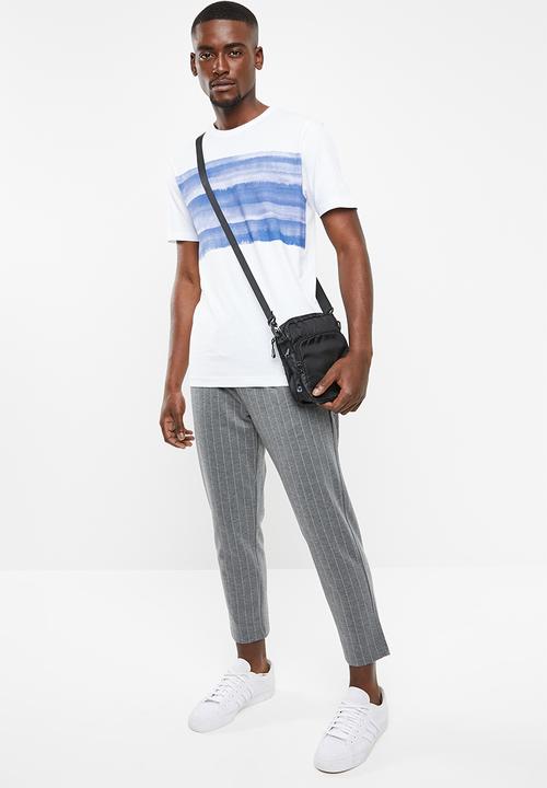 Only & Sons - Gilbert short sleeve tee - white & blue