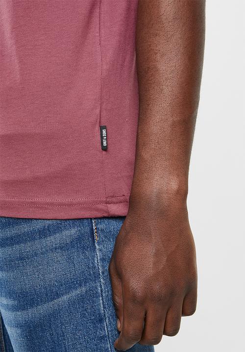 Only & Sons - Gilbert short sleeve tee - purple 