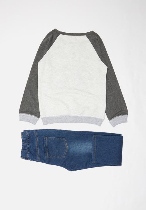 Pop Candy - Two piece set - blue & grey 