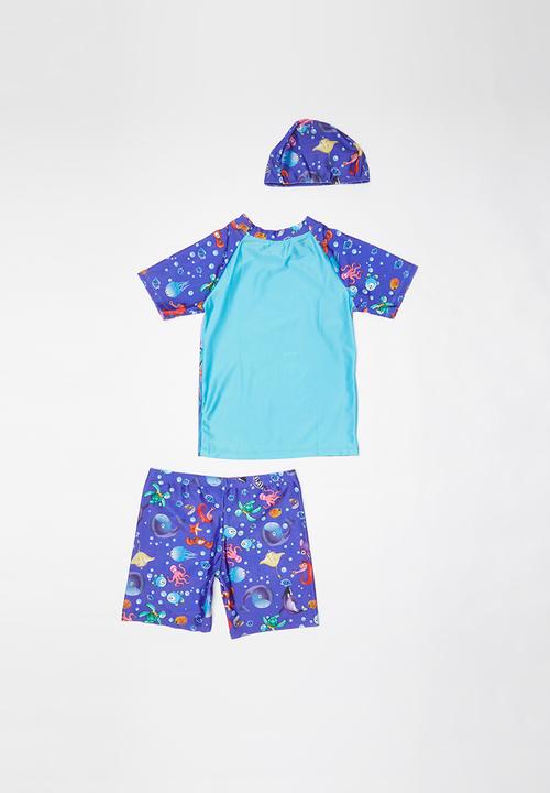 Pop Candy - Printed turtle 3 piece swimsuit - multi