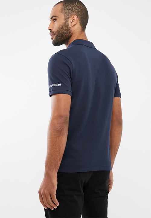 GUESS - Classic short sleeve polo - blue