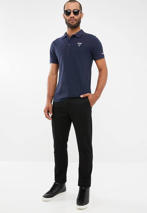 GUESS - Classic short sleeve polo - blue