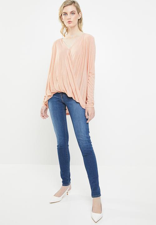 Vero Moda - Mandy wrapover top - pink 