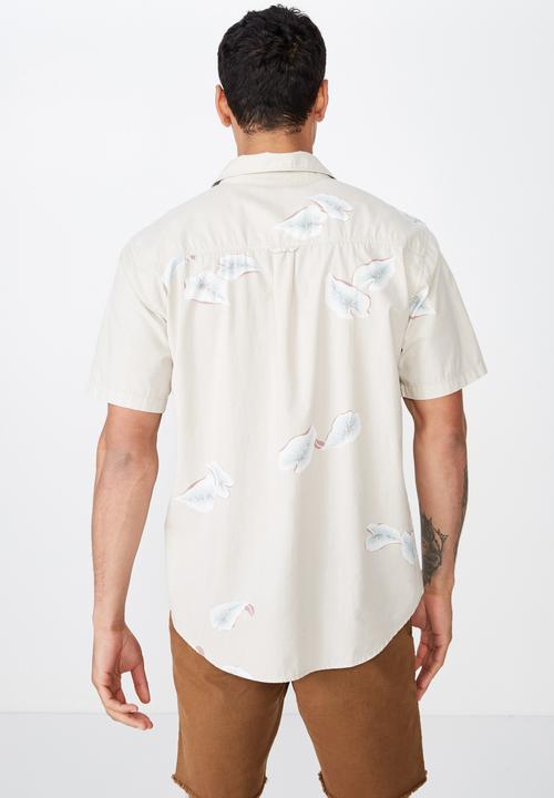 Cotton On - Resort short sleeve shirt - beige 
