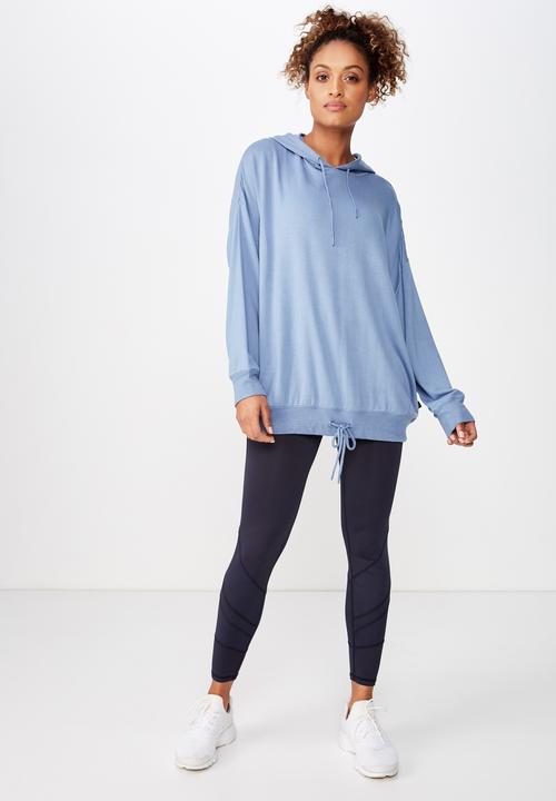 Cotton On - Long line spring hoodie  - blue