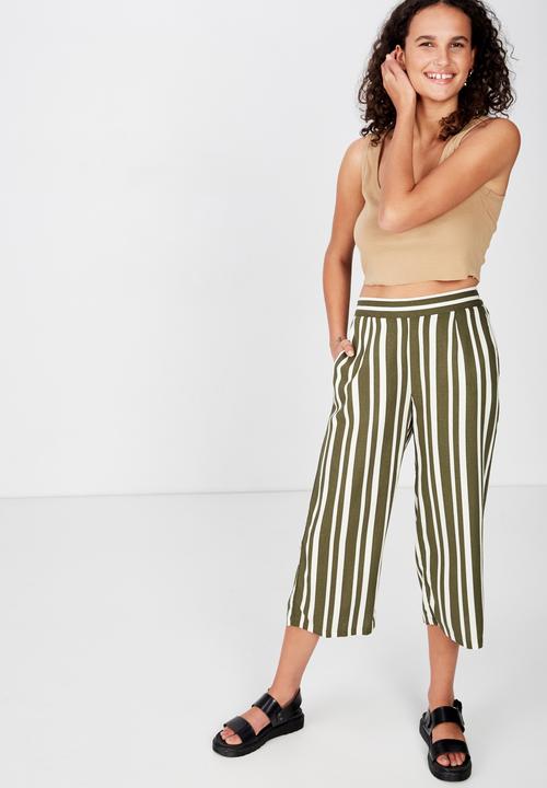 Cotton On - Sophie culotte - green & white 