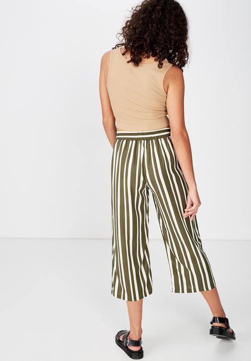 Cotton On - Sophie culotte - green & white 