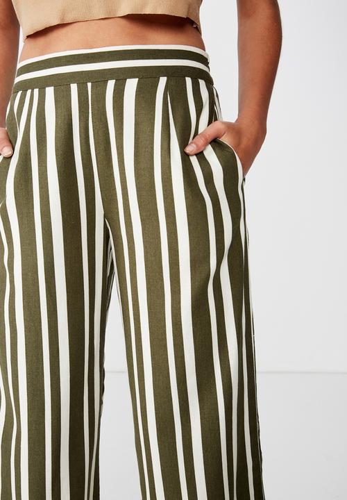 Cotton On - Sophie culotte - green & white 
