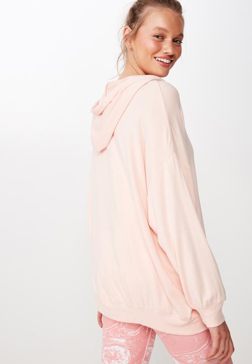 Cotton On - Long line spring hoodie  - pink