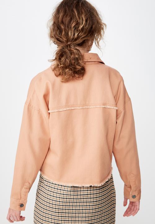 Cotton On - Lacy utility release hem shacket - tan
