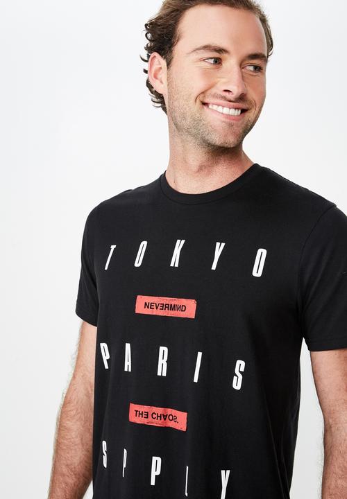 Cotton On - Longline scoop hem tee - black