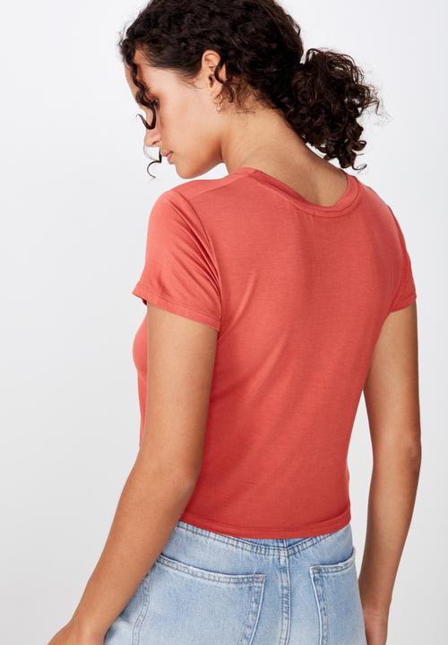 Cotton On - The baby tee - coral