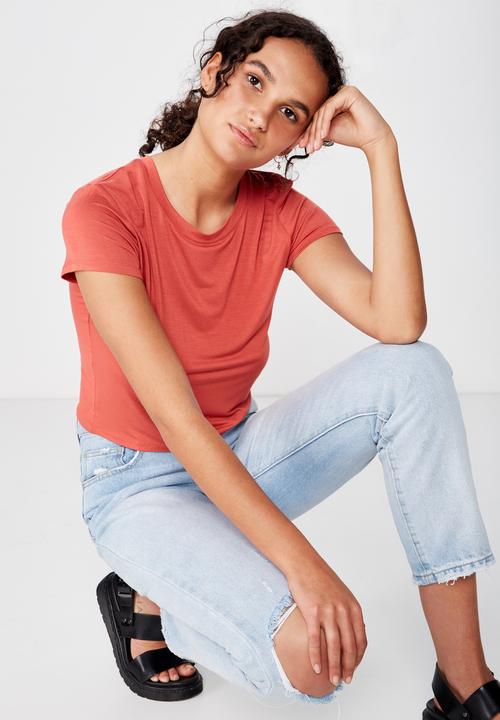 Cotton On - The baby tee - coral