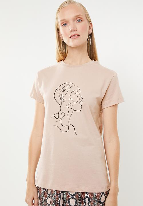 Superbalist - Placement printed tee - neutral