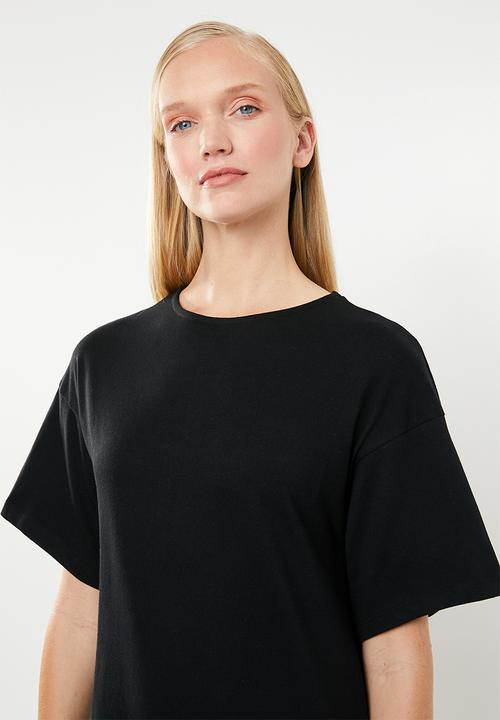 Superbalist - T-shirt dress with boxy sleeve - black