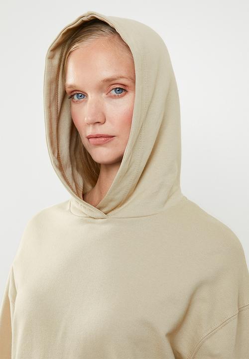 Superbalist - Boxy crop hoodie - neutral