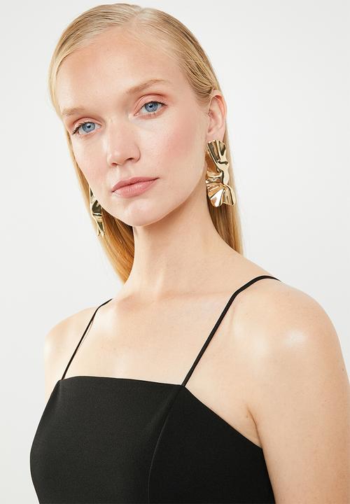 Superbalist - Square neck bodycon midi dress - black 