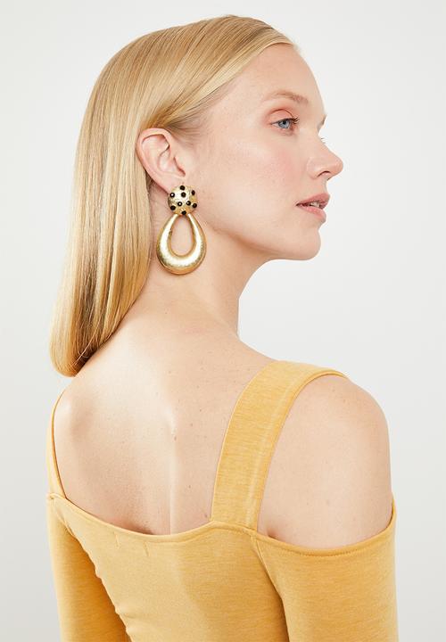 Superbalist - Cold shoulder wrap front bodycon dress - yellow