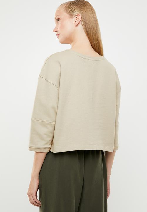 Superbalist - 3/4 sleeve crew - neutral
