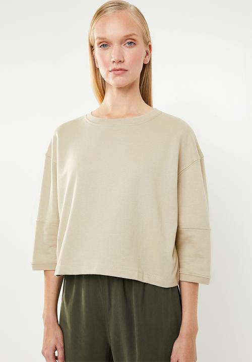 Superbalist - 3/4 sleeve crew - neutral