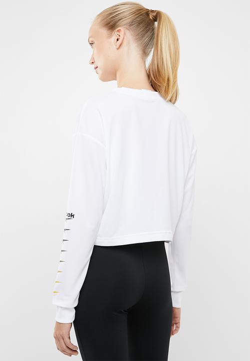 Reebok - CL v p cropped long sleeve - white