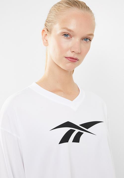 Reebok - CL v p cropped long sleeve - white