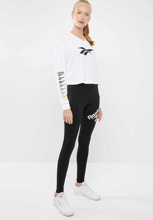 Reebok - CL v p cropped long sleeve - white