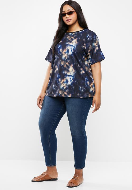 Superbalist - Boyfriend tee - navy & orange