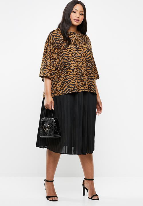 Superbalist - Pleated midi skirt - black